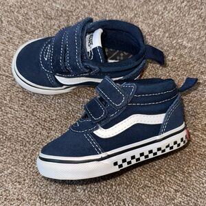 Vans Navy Blue Toddler SK8-Mid V Shoe, Size 5